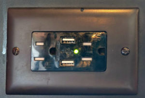 A wall outlet with USB ports too